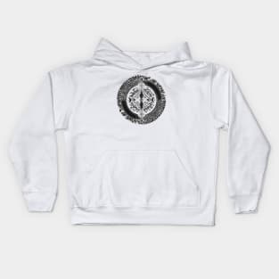 Moon Mandala at Midnight Kids Hoodie